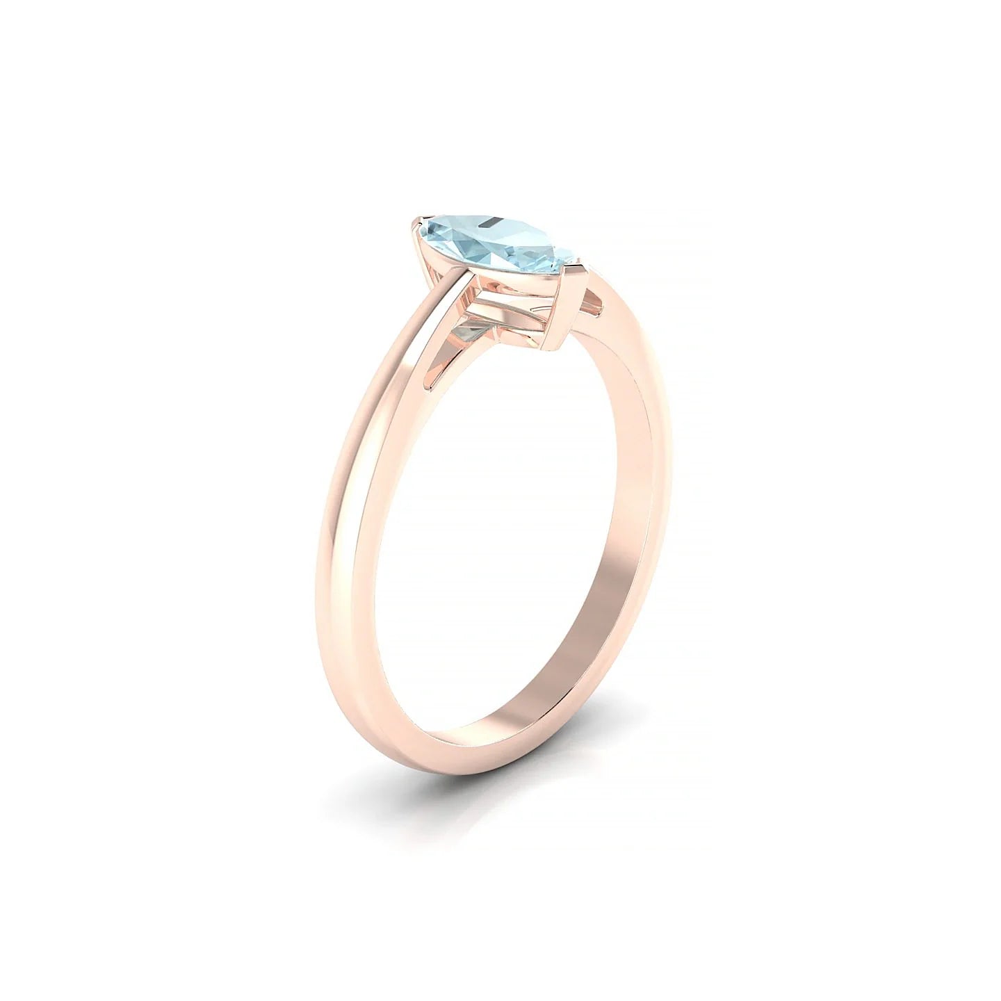 Zenith | 18k Rose Gold 8 x 4 mm Marquise Aquamarine Ring