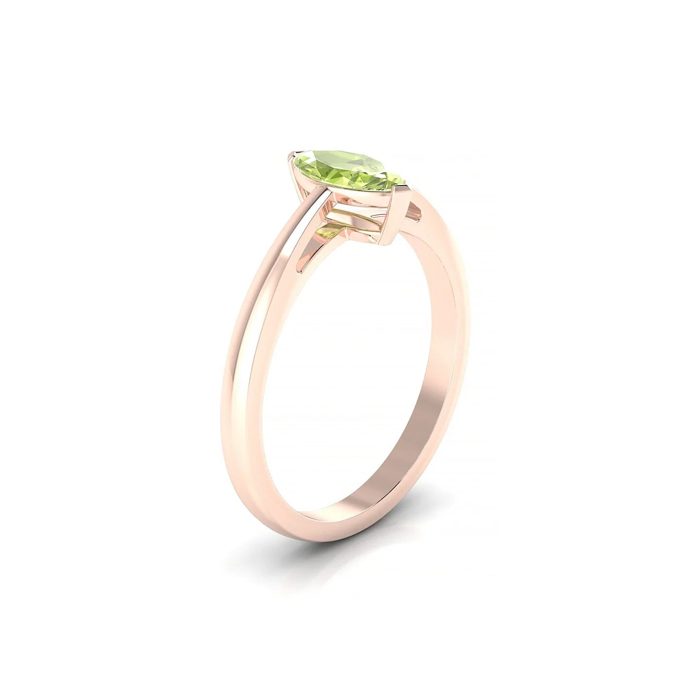 Zenith | 18k Rose Gold 8 x 4 mm Marquise Peridot Ring
