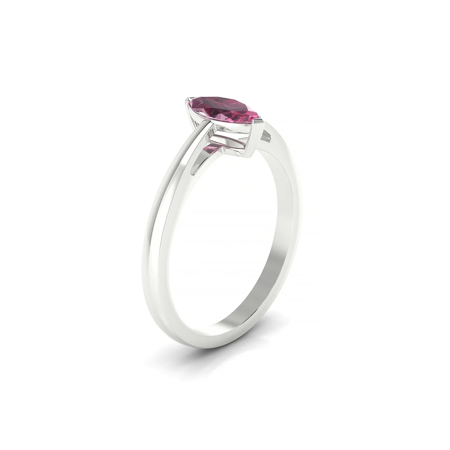 Zenith | 18k White Gold 8 x 4 mm Marquise Rhodolite Ring