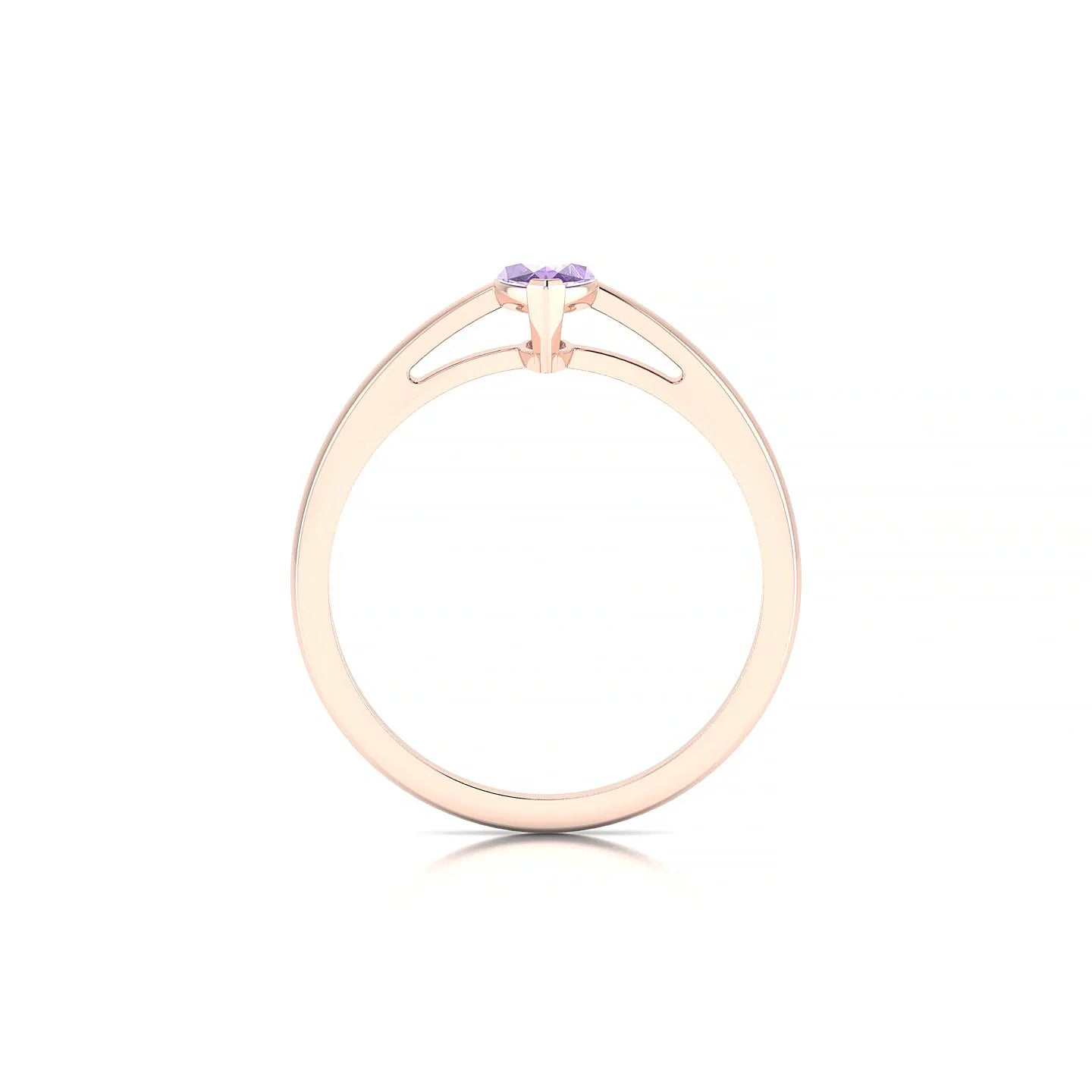 Zenith | 18k Rose Gold 8 x 4 mm Marquise Amethyst Ring