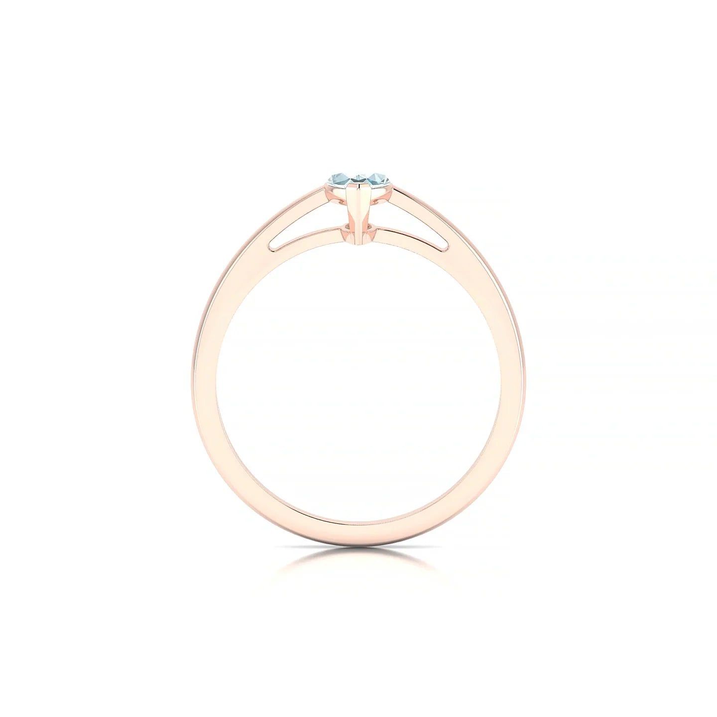 Zenith | 18k Rose Gold 8 x 4 mm Marquise Aquamarine Ring