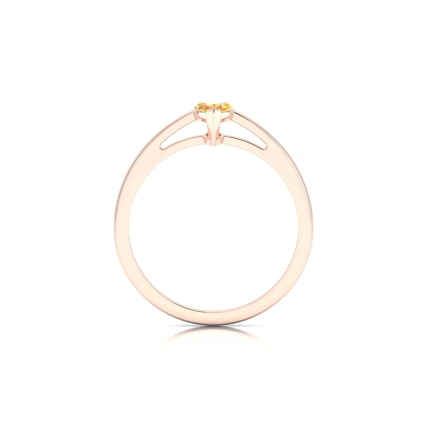 Zenith | 18k Rose Gold 8 x 4 mm Marquise Citrine Ring