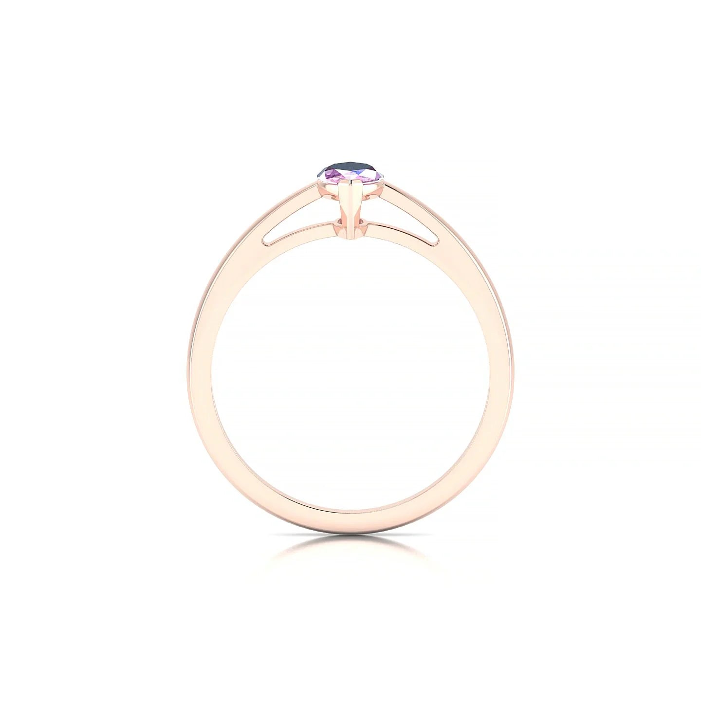 Zenith | 18k Rose Gold 8 x 4 mm Marquise Pink Sapphire Ring