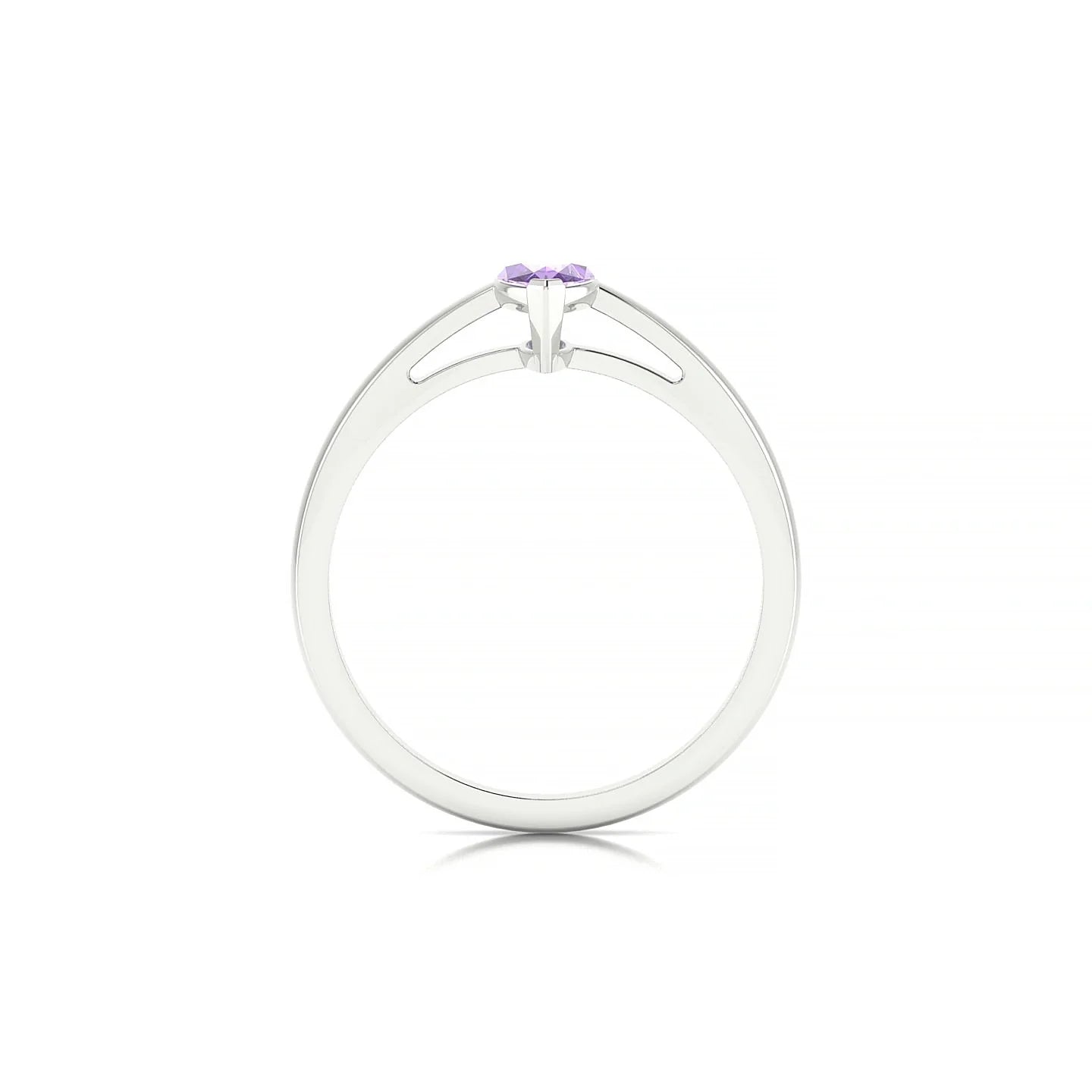 Zenith | 18k White Gold 8 x 4 mm Marquise Amethyst Ring