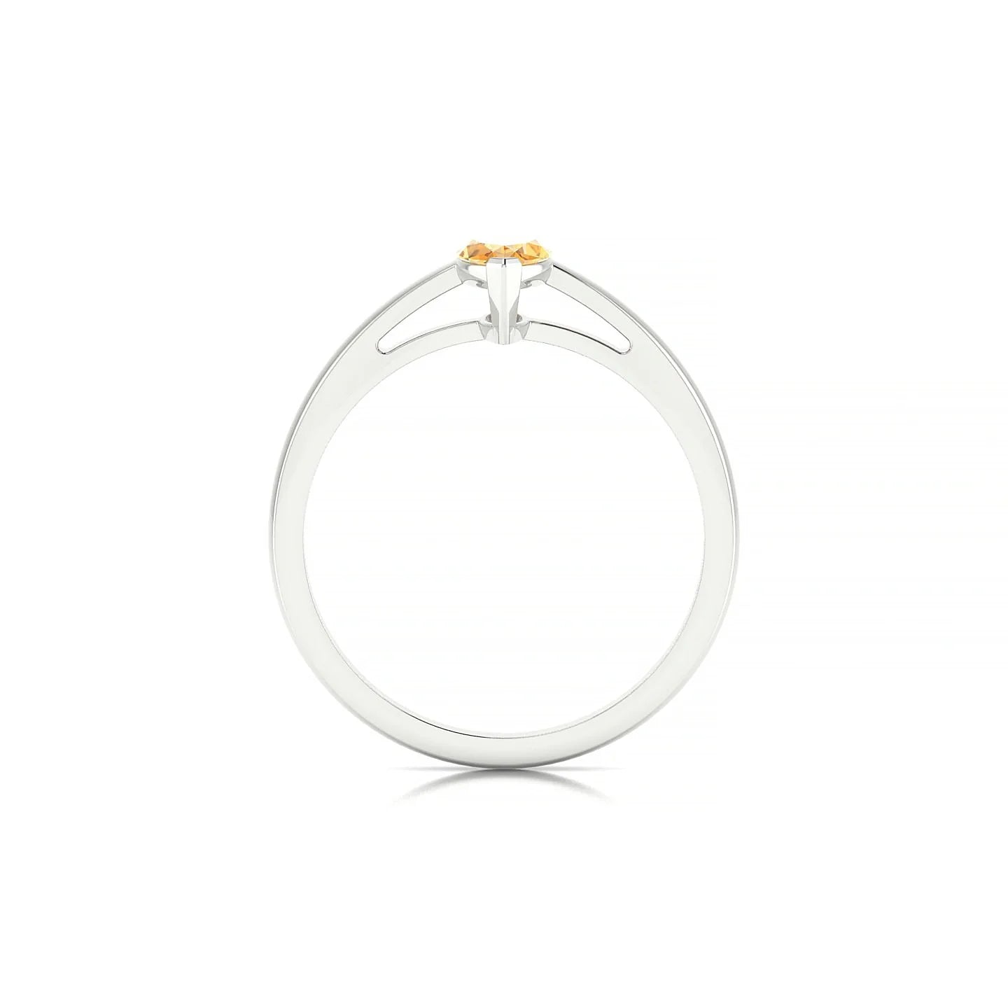 Zenith | 18k White Gold 8 x 4 mm Marquise Citrine Ring