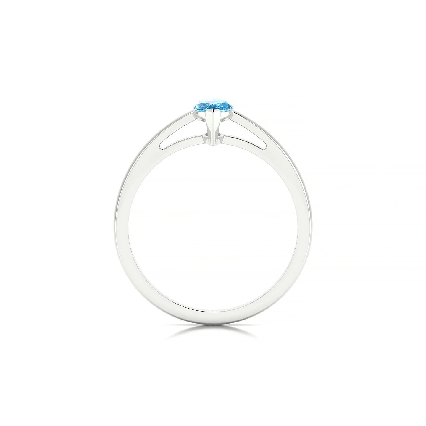 Zenith | 18k White Gold 8 x 4 mm Marquise Topaz Ring
