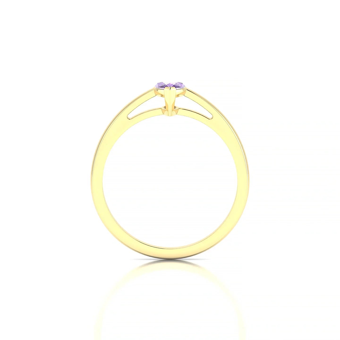Zenith | 18k Yellow Gold 8 x 4 mm Marquise Amethyst Ring