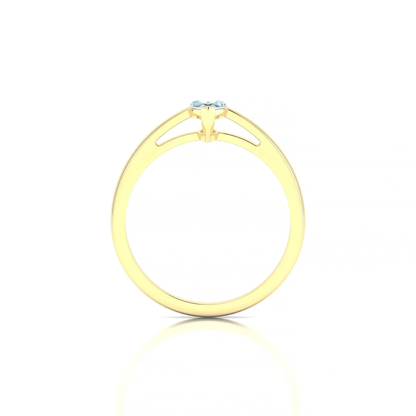 Zenith | 18k Yellow Gold 8 x 4 mm Marquise Aquamarine Ring
