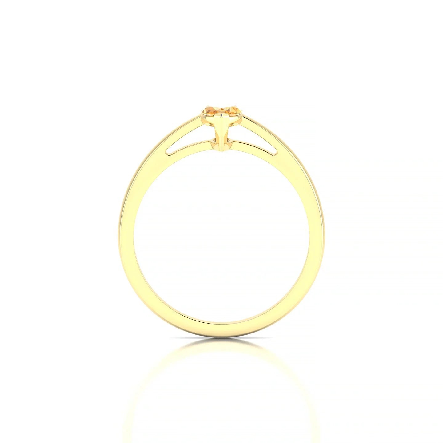 Zenith | 18k Yellow Gold 8 x 4 mm Marquise Citrine Ring