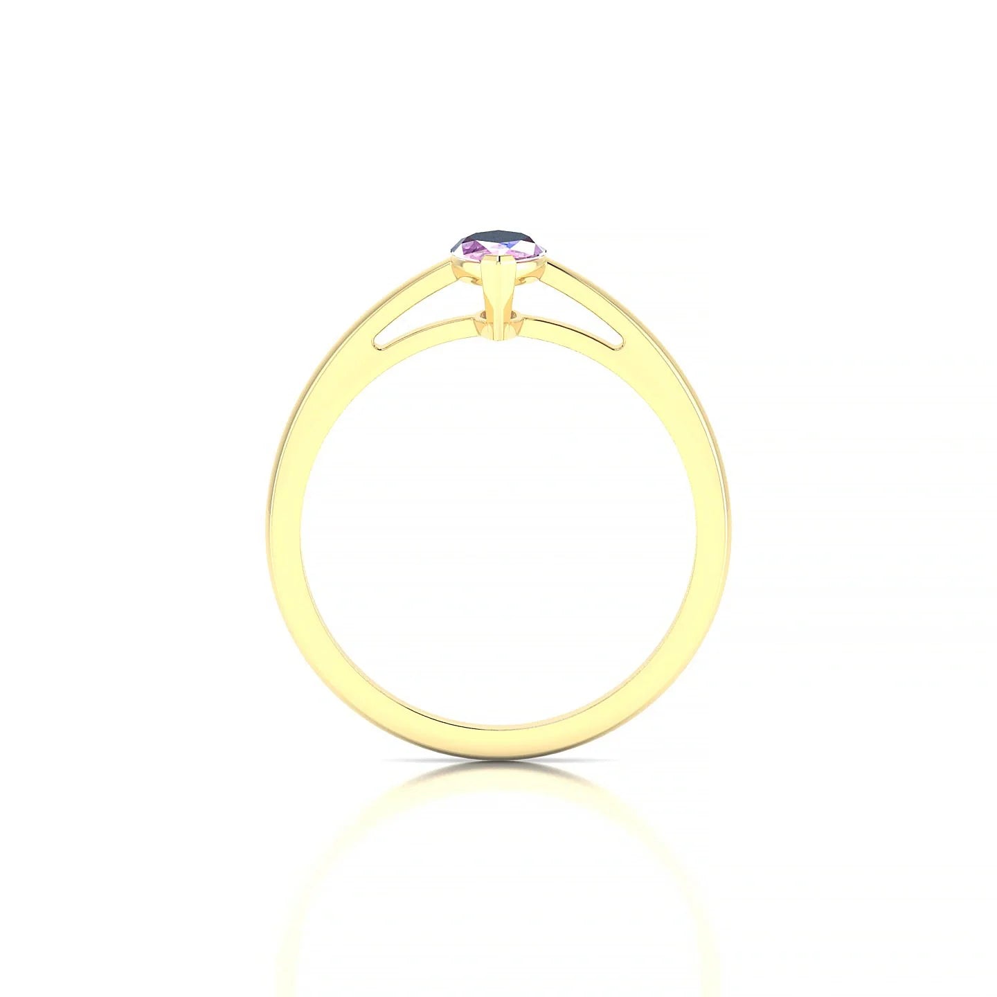 Zenith | 18k Yellow Gold 8 x 4 mm Marquise Pink Sapphire Ring