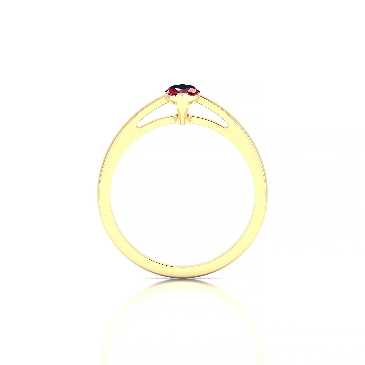 Zenith | 18k Yellow Gold 8 x 4 mm Marquise Ruby Ring