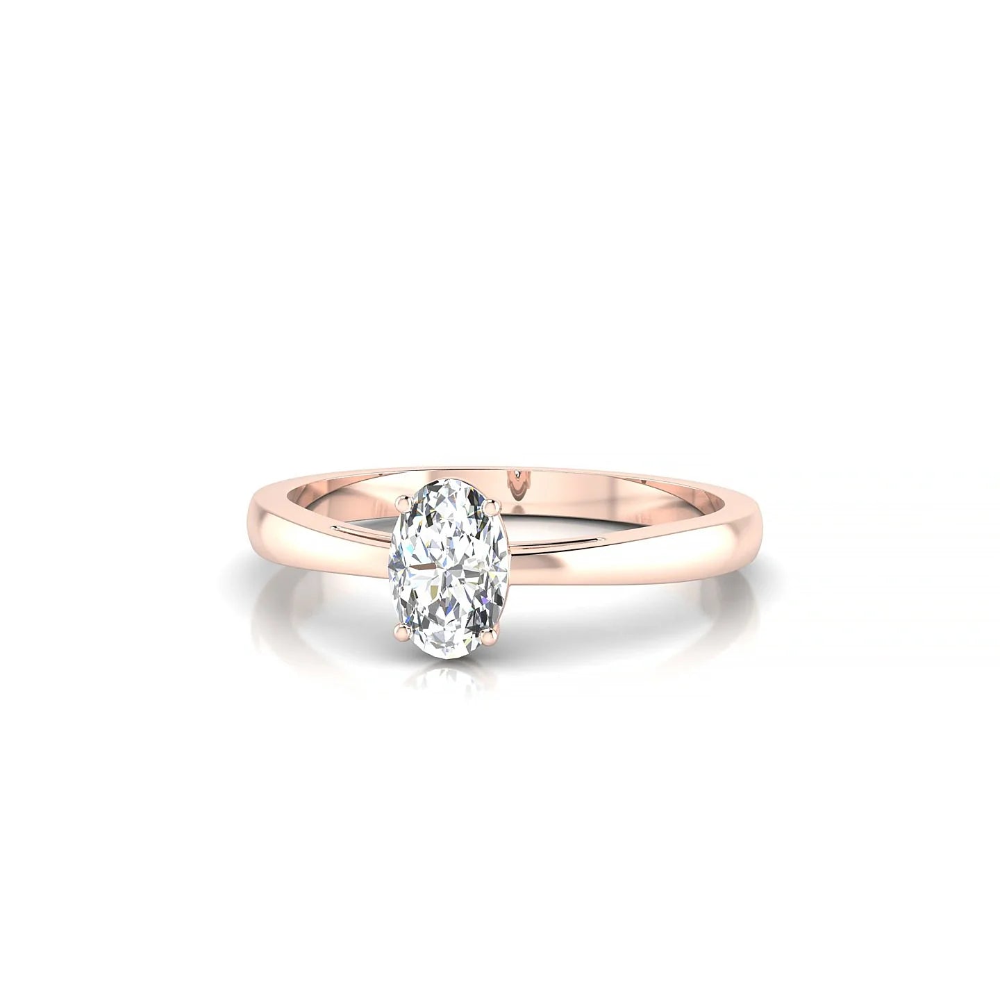 Zenith | 18k Rose Gold 6 x 4 mm Oval Diamond Ring