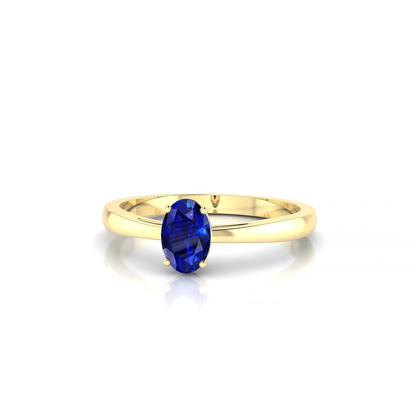 Zenith | 18k Yellow Gold 6 x 4 mm Oval Sapphire Ring