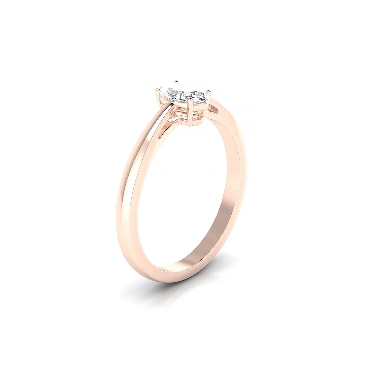 Zenith | 18k Rose Gold 6 x 4 mm Oval Diamond Ring