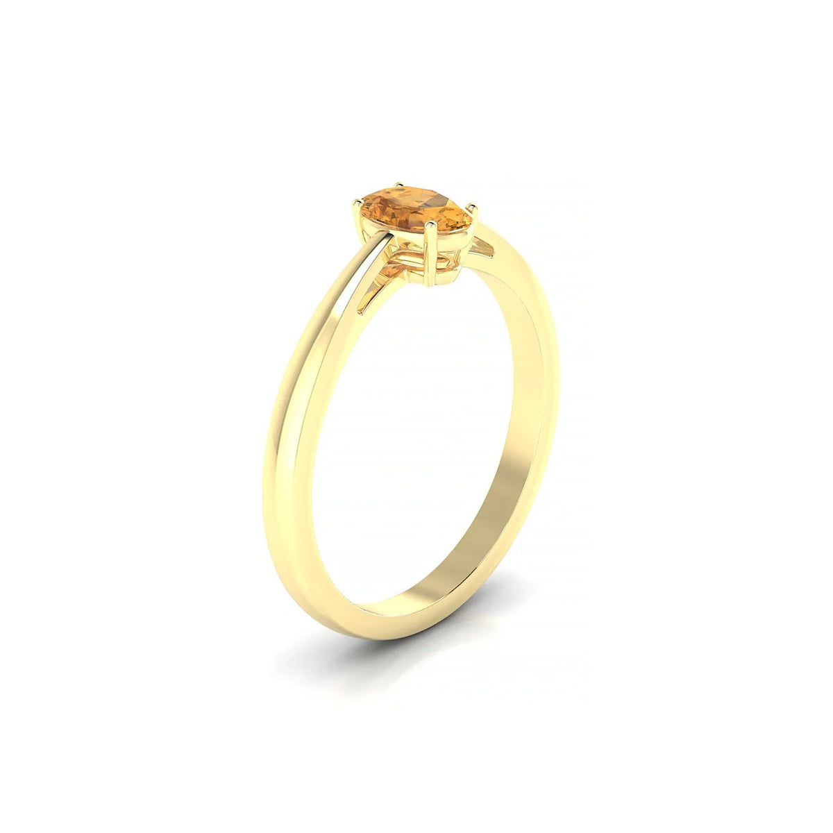 Zenith | 18k Yellow Gold 6 x 4 mm Oval Citrine Ring
