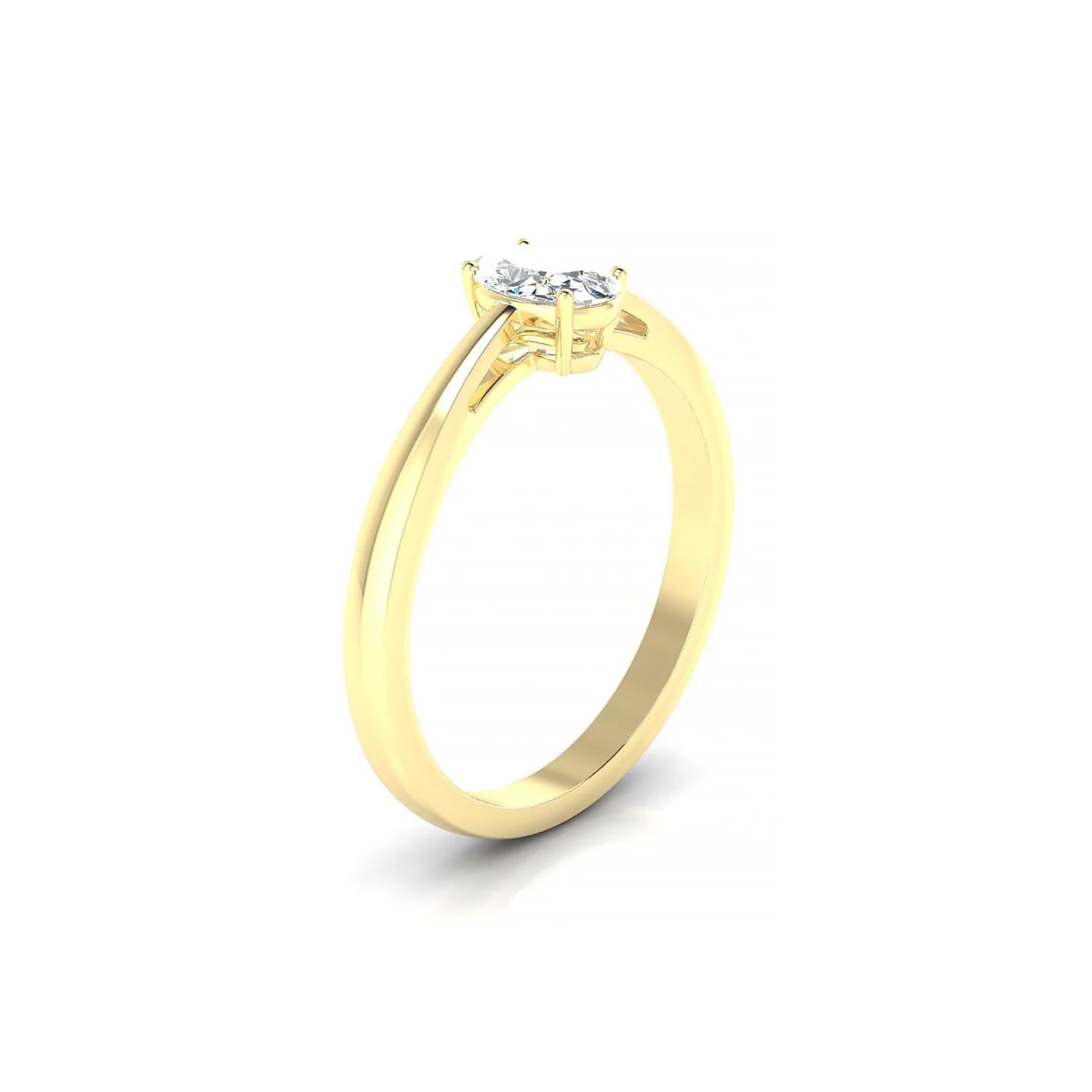 Zenith | 18k Yellow Gold 6 x 4 mm Oval Diamond Ring