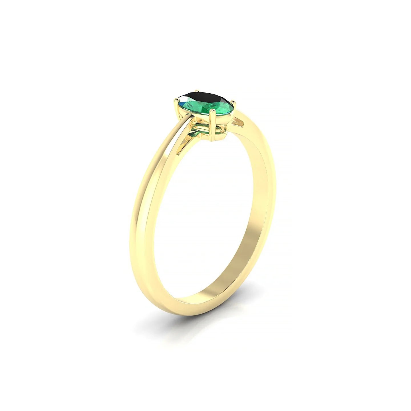 Zenith | 18k Yellow Gold 6 x 4 mm Oval Emerald Ring
