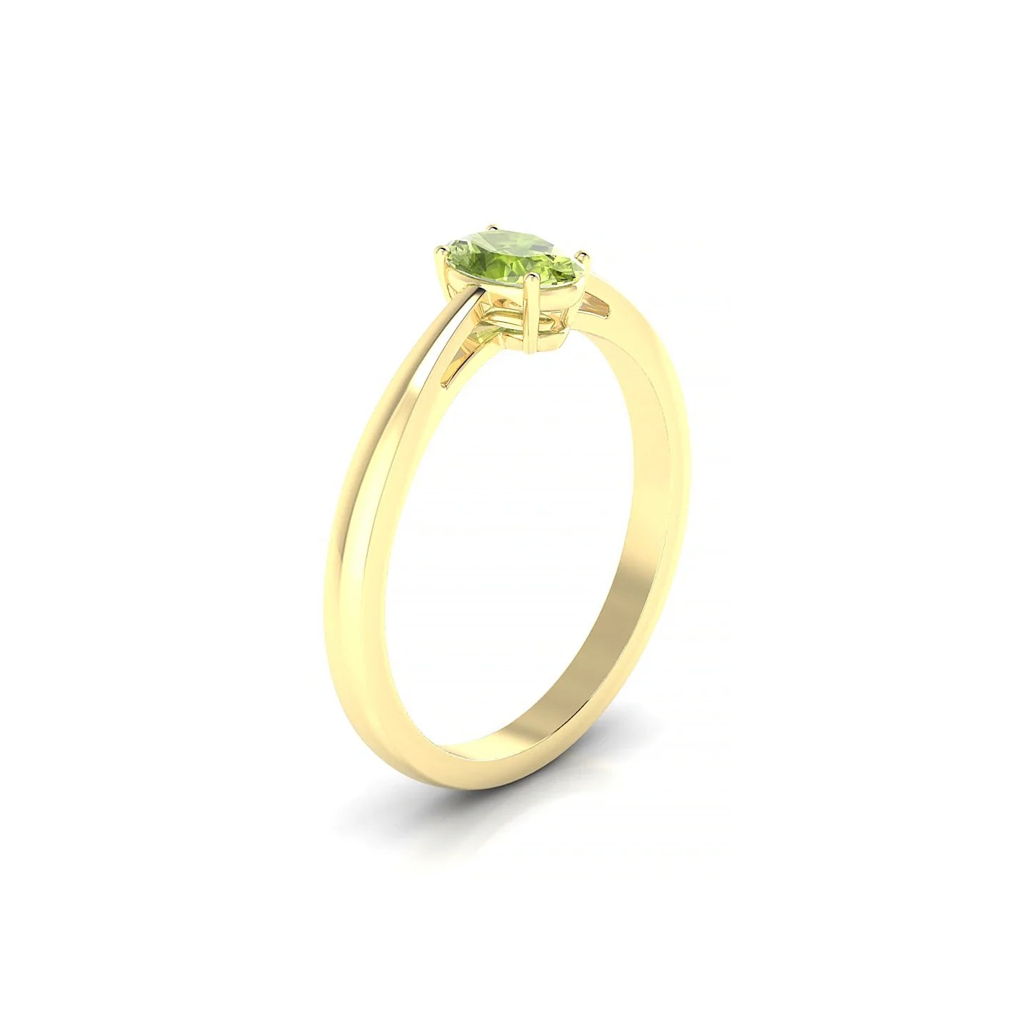 Zenith | 18k Yellow Gold 6 x 4 mm Oval Peridot Ring