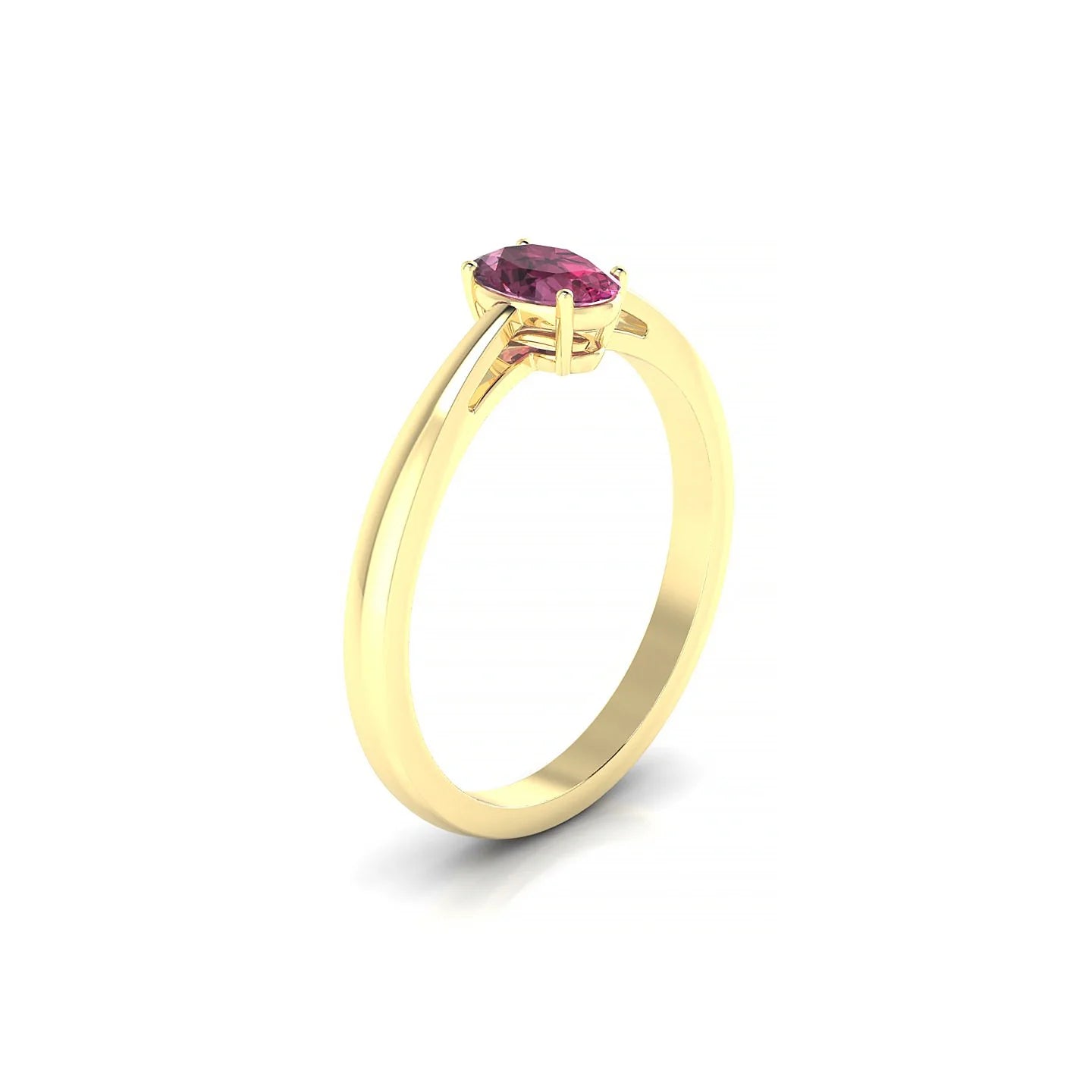 Zenith | 18k Yellow Gold 6 x 4 mm Oval Rhodolite Ring