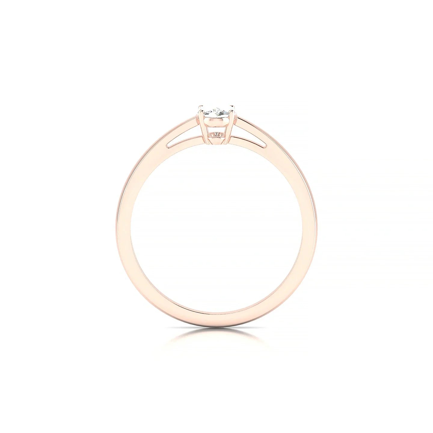 Zenith | 18k Rose Gold 6 x 4 mm Oval Diamond Ring