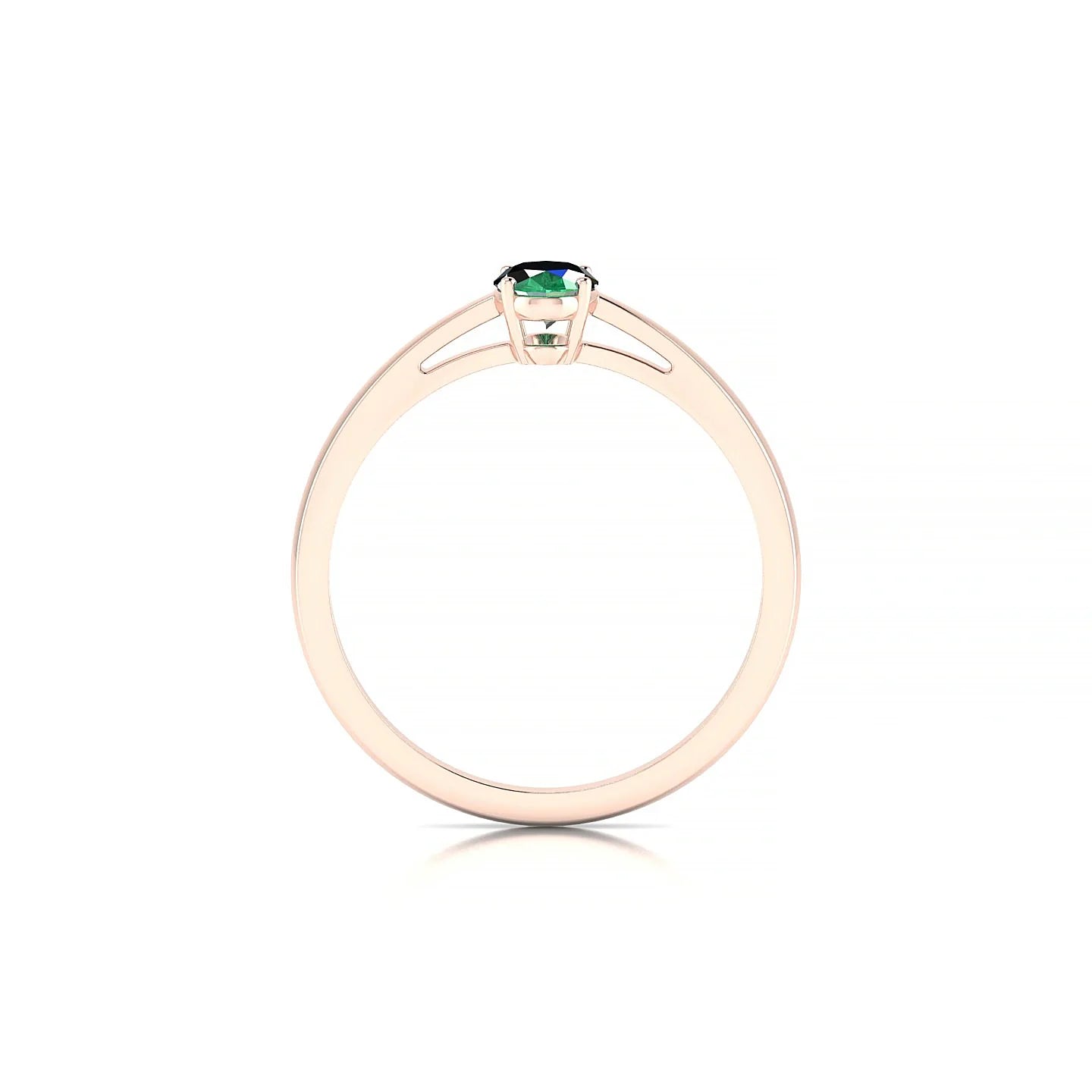 Zenith | 18k Rose Gold 6 x 4 mm Oval Emerald Ring