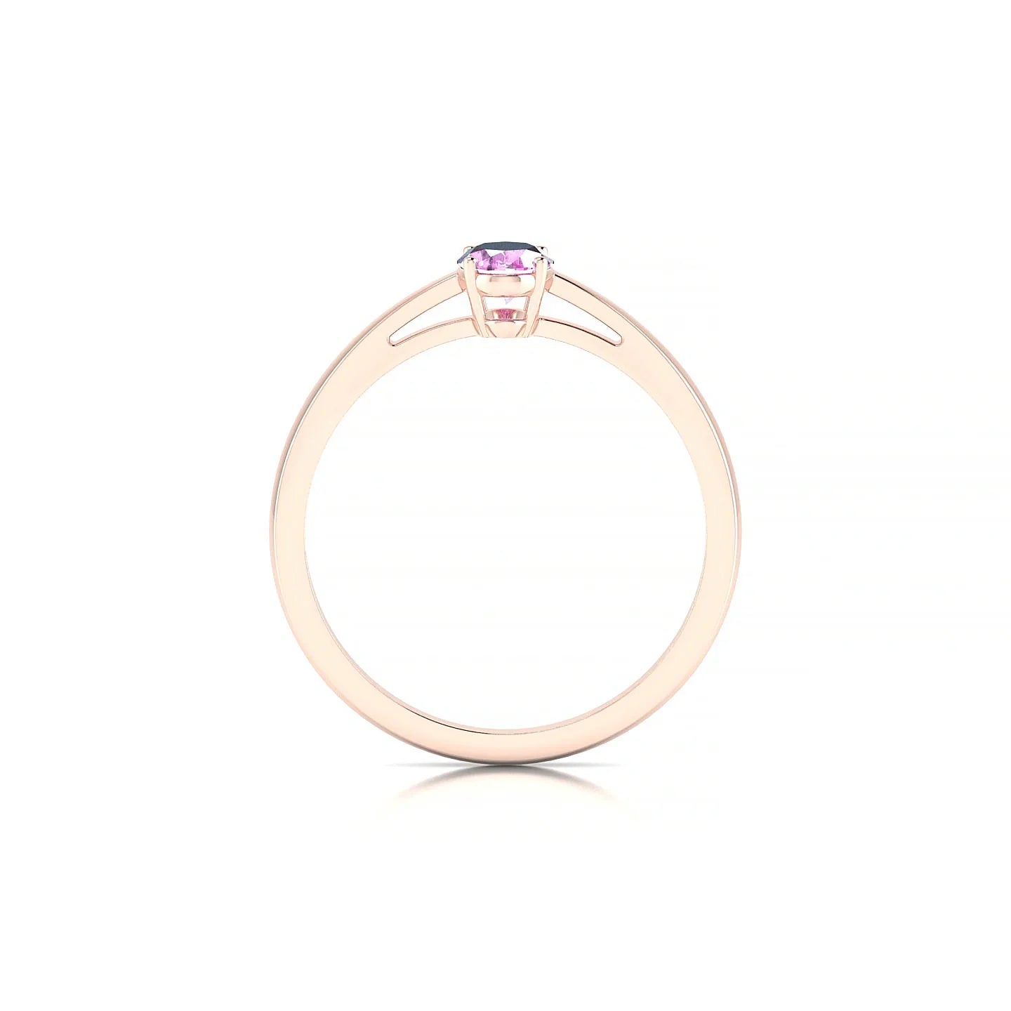 Zenith | 18k Rose Gold 6 x 4 mm Oval Pink Sapphire Ring