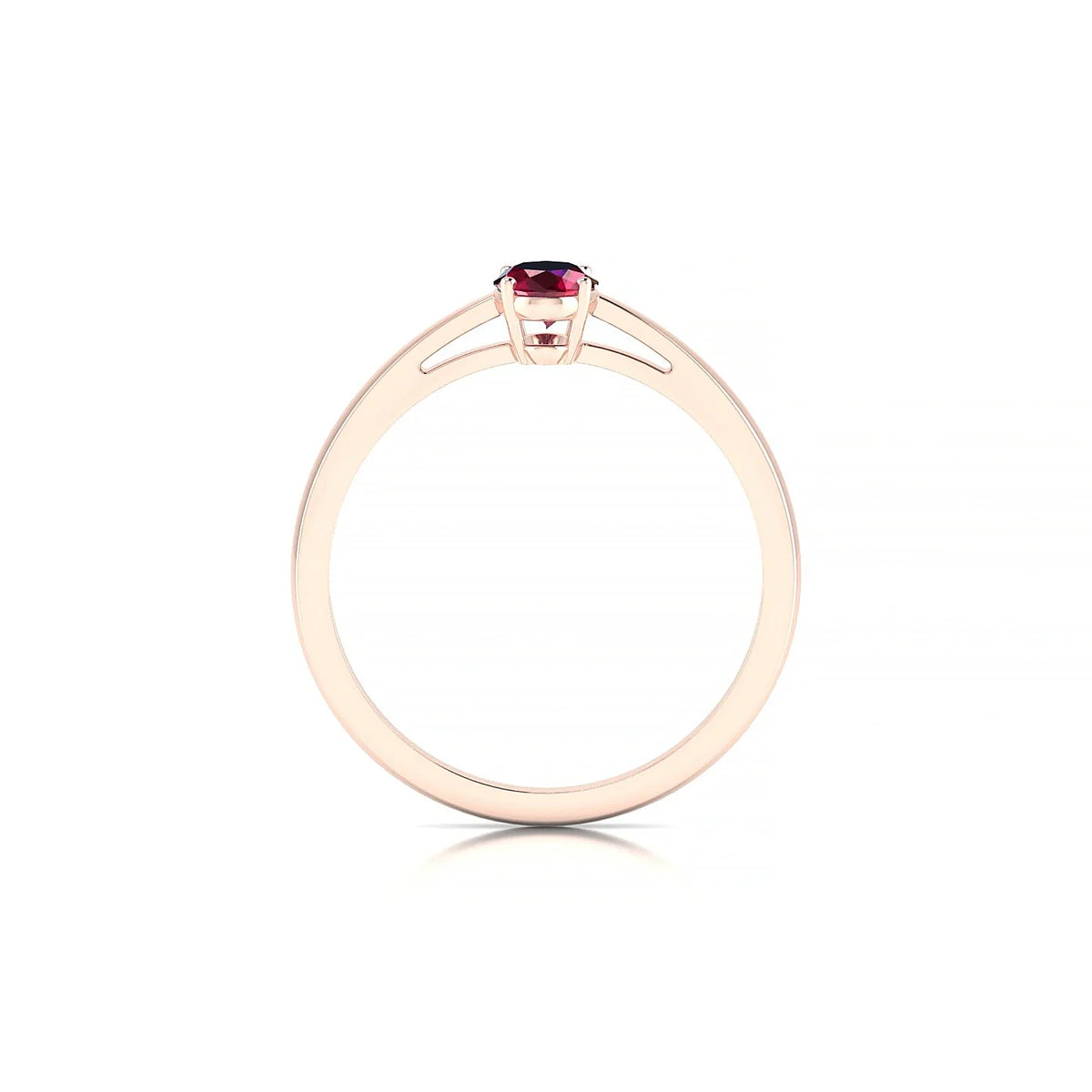 Zenith | 18k Rose Gold 6 x 4 mm Oval Ruby Ring