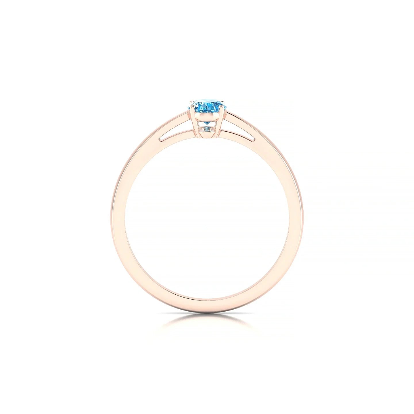 Zenith | 18k Rose Gold 6 x 4 mm Oval Topaz Ring