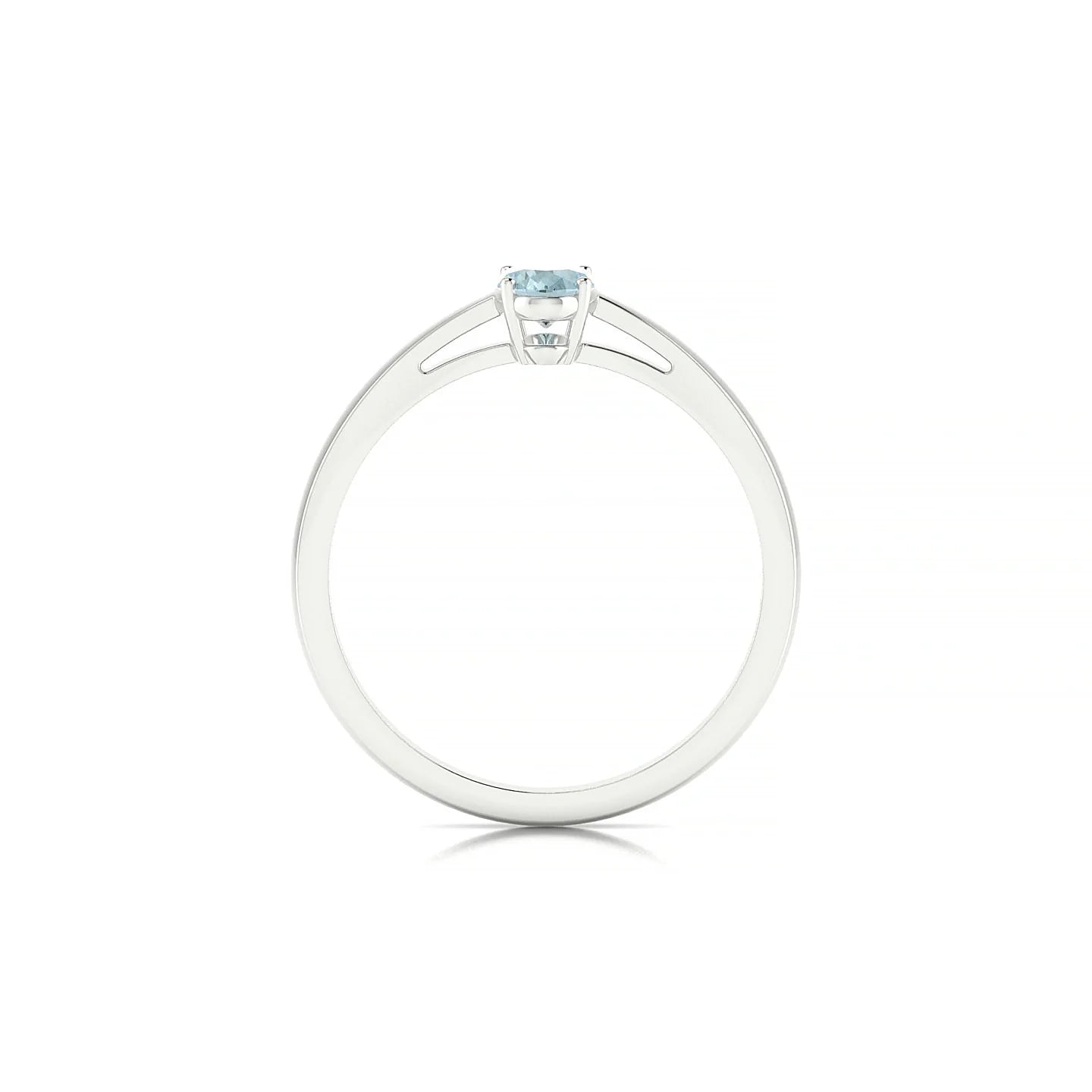 Zenith | 18k White Gold 6 x 4 mm Oval Aquamarine Ring
