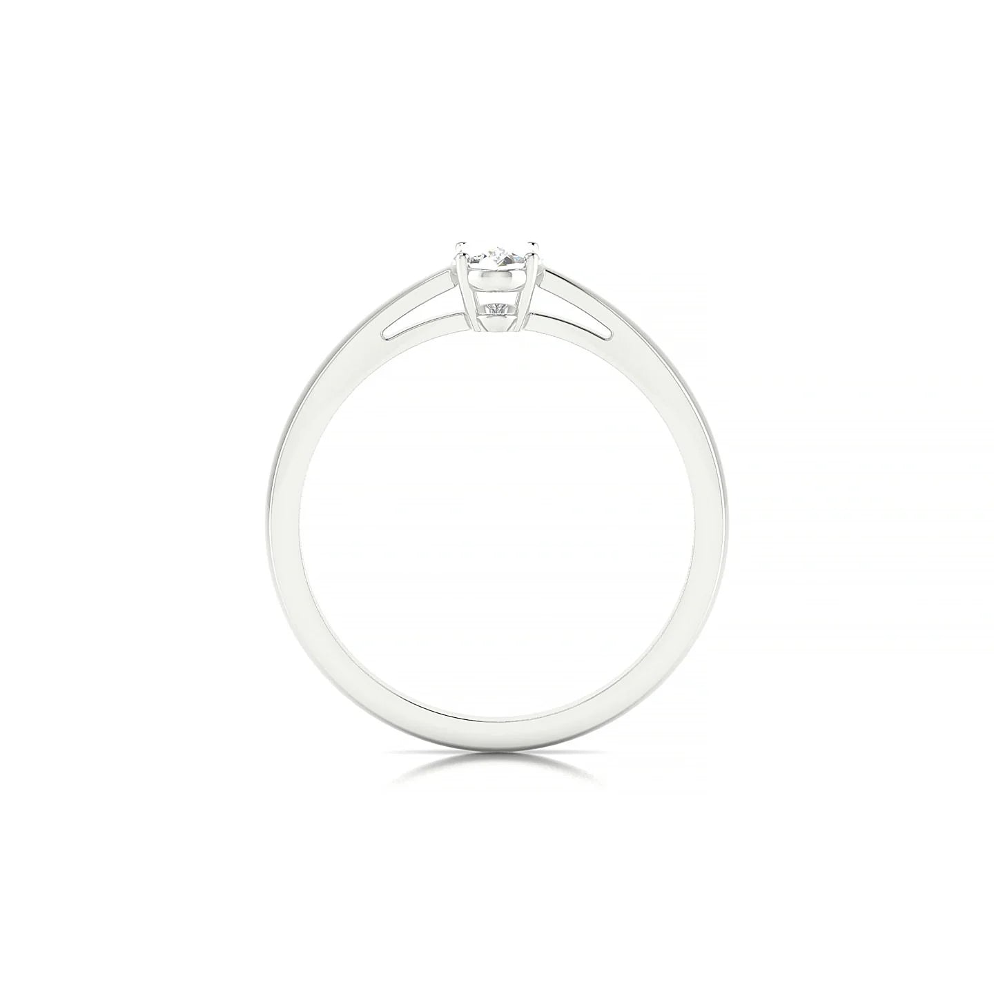 Zenith | 18k White Gold 6 x 4 mm Oval Diamond Ring