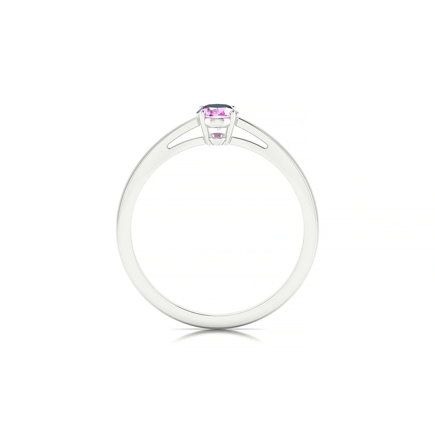 Zenith | 18k White Gold 6 x 4 mm Oval Pink Sapphire Ring