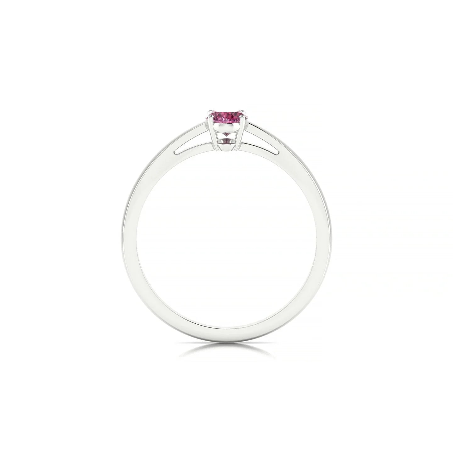 Zenith | 18k White Gold 6 x 4 mm Oval Rhodolite Ring