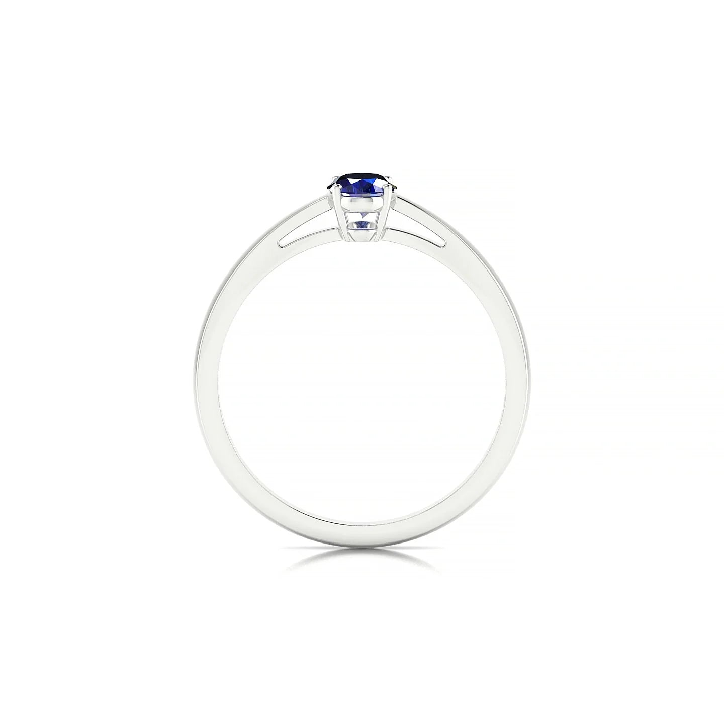 Zenith | 18k White Gold 6 x 4 mm Oval Sapphire Ring