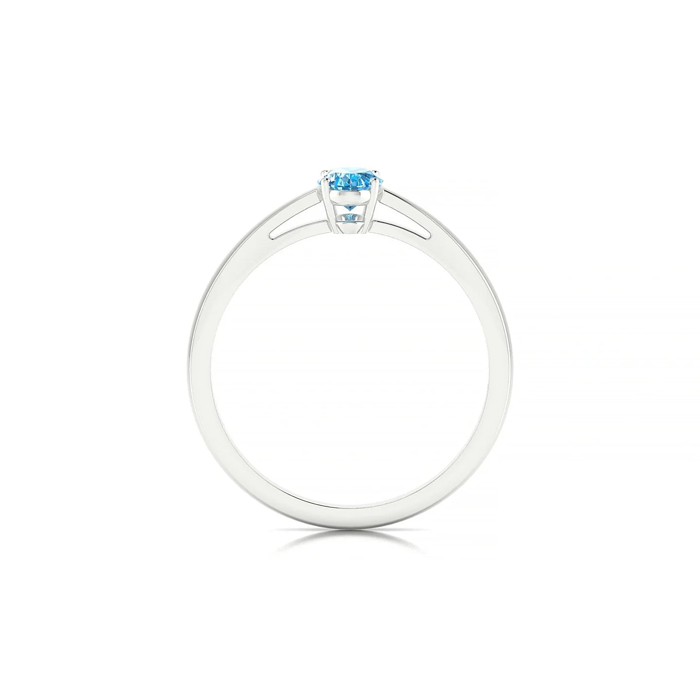Zenith | 18k White Gold 6 x 4 mm Oval Topaz Ring