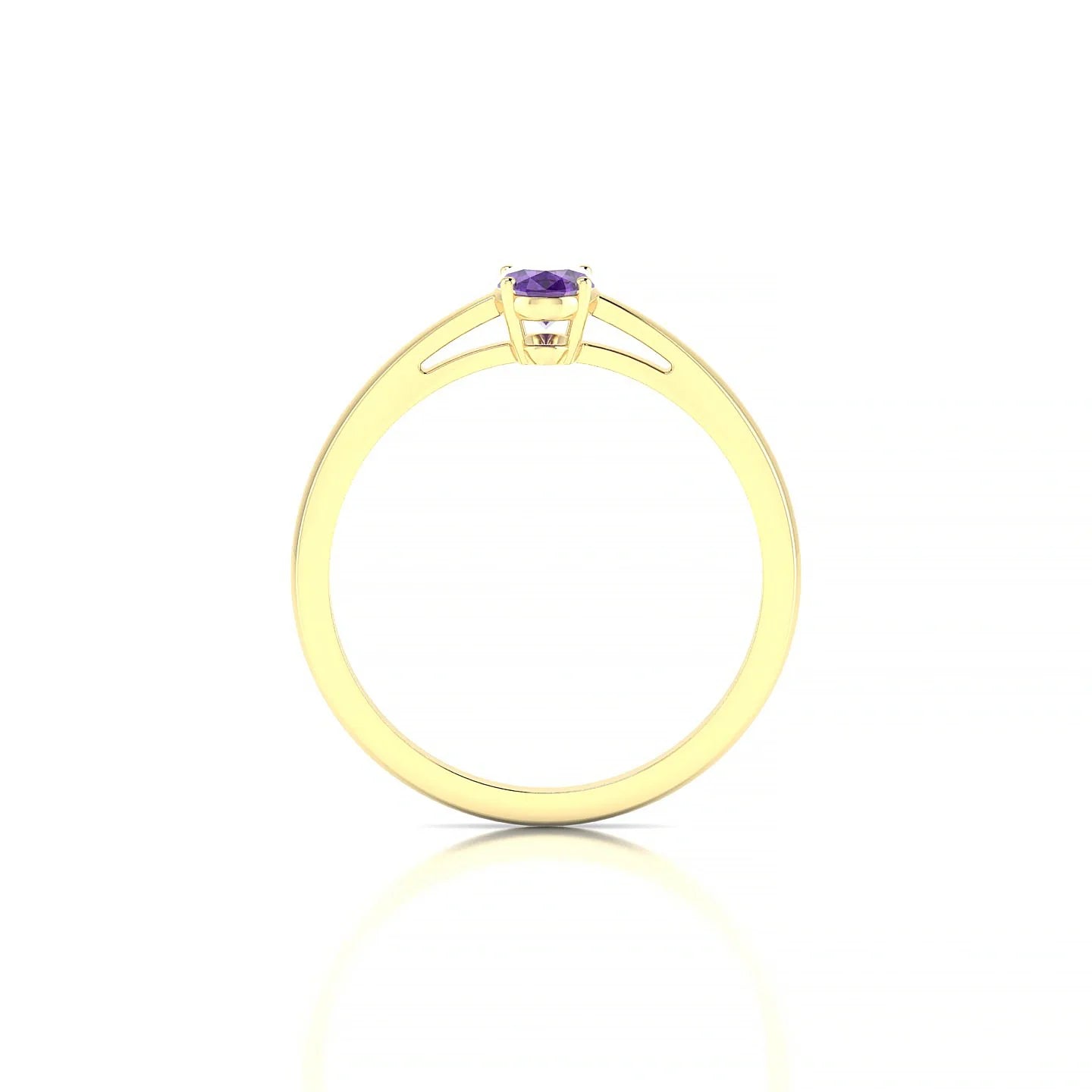 Zenith | 18k Yellow Gold 6 x 4 mm Oval Amethyst Ring