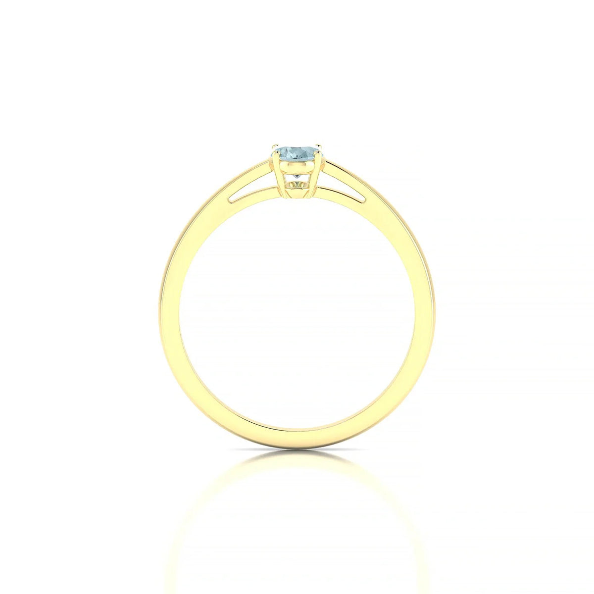 Zenith | 18k Yellow Gold 6 x 4 mm Oval Aquamarine Ring