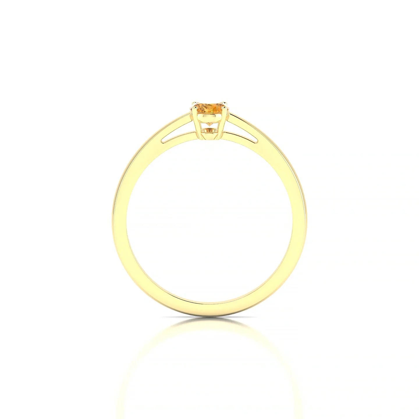 Zenith | 18k Yellow Gold 6 x 4 mm Oval Citrine Ring