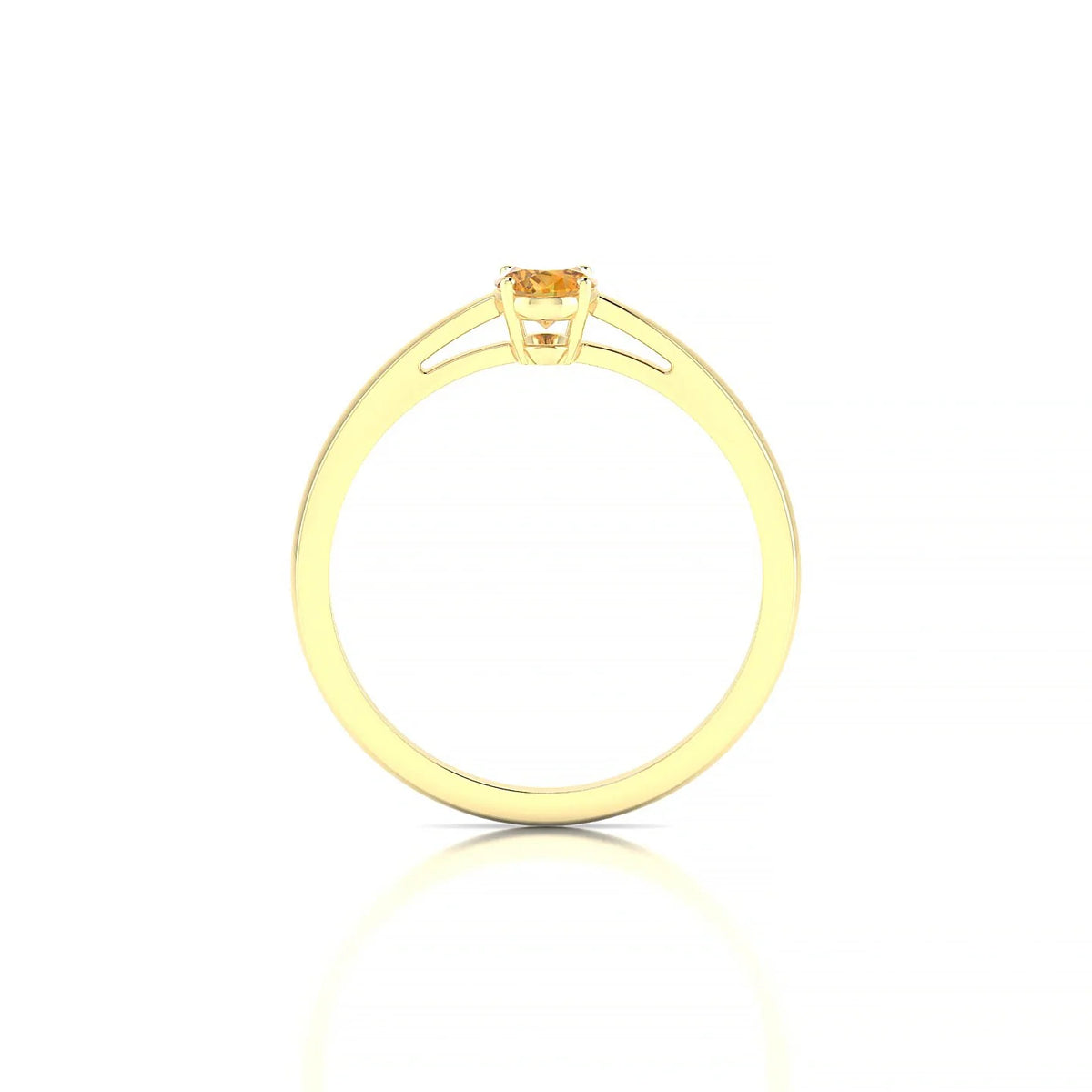 Zenith | 18k Yellow Gold 6 x 4 mm Oval Citrine Ring
