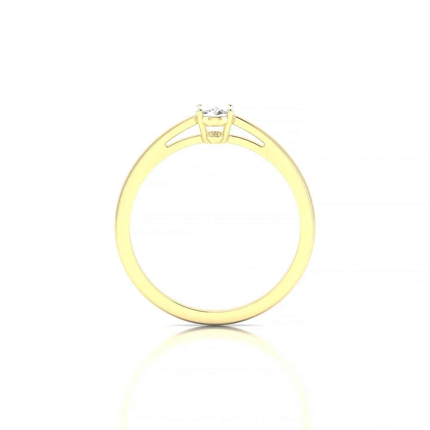 Zenith | 18k Yellow Gold 6 x 4 mm Oval Diamond Ring