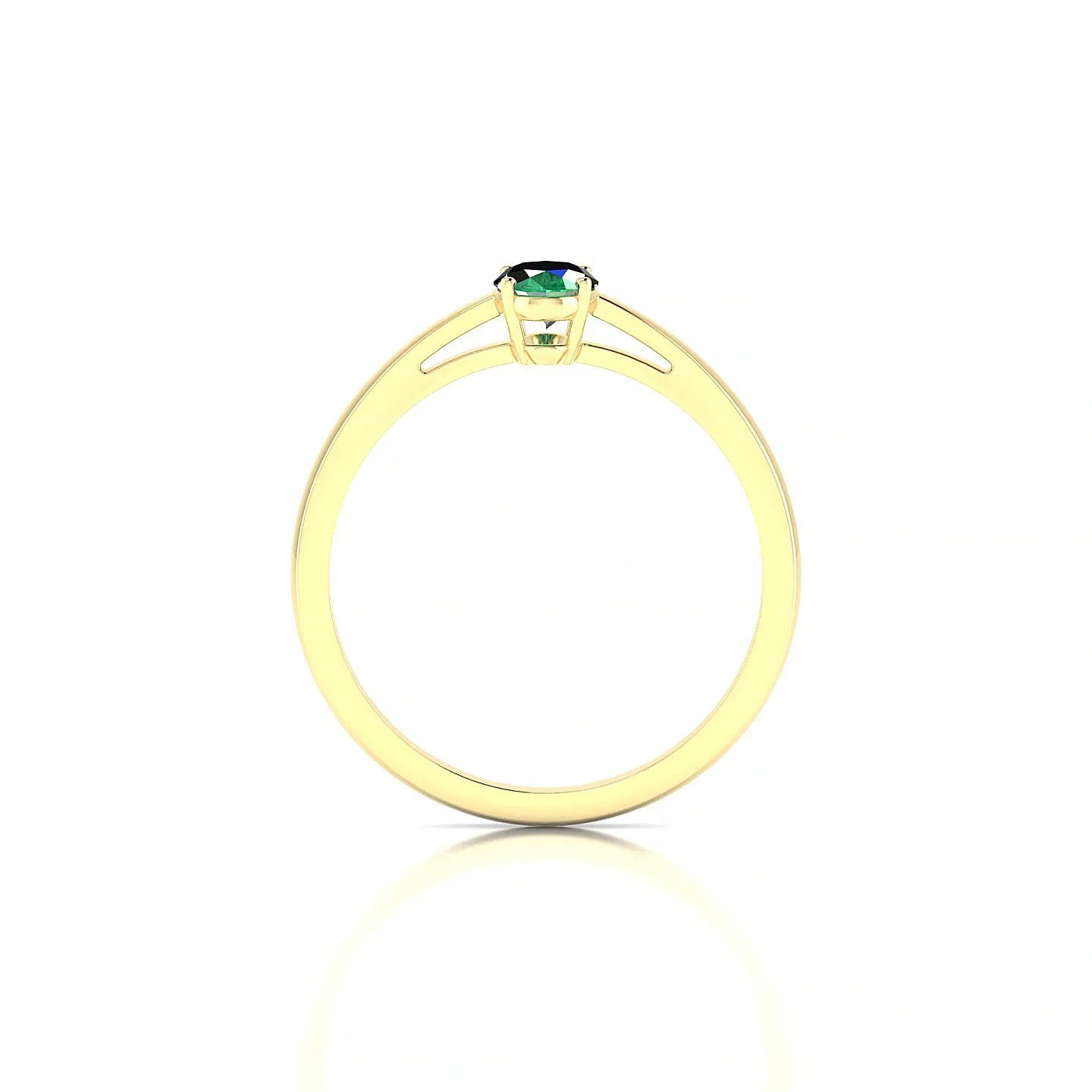 Zenith | 18k Yellow Gold 6 x 4 mm Oval Emerald Ring