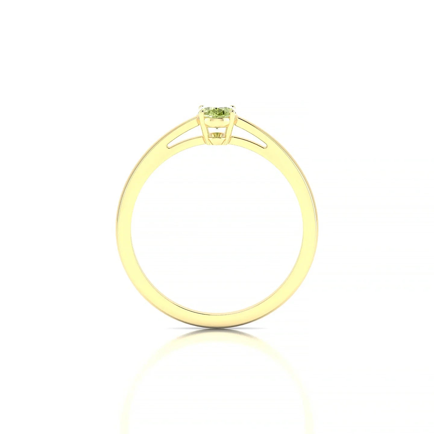 Zenith | 18k Yellow Gold 6 x 4 mm Oval Peridot Ring