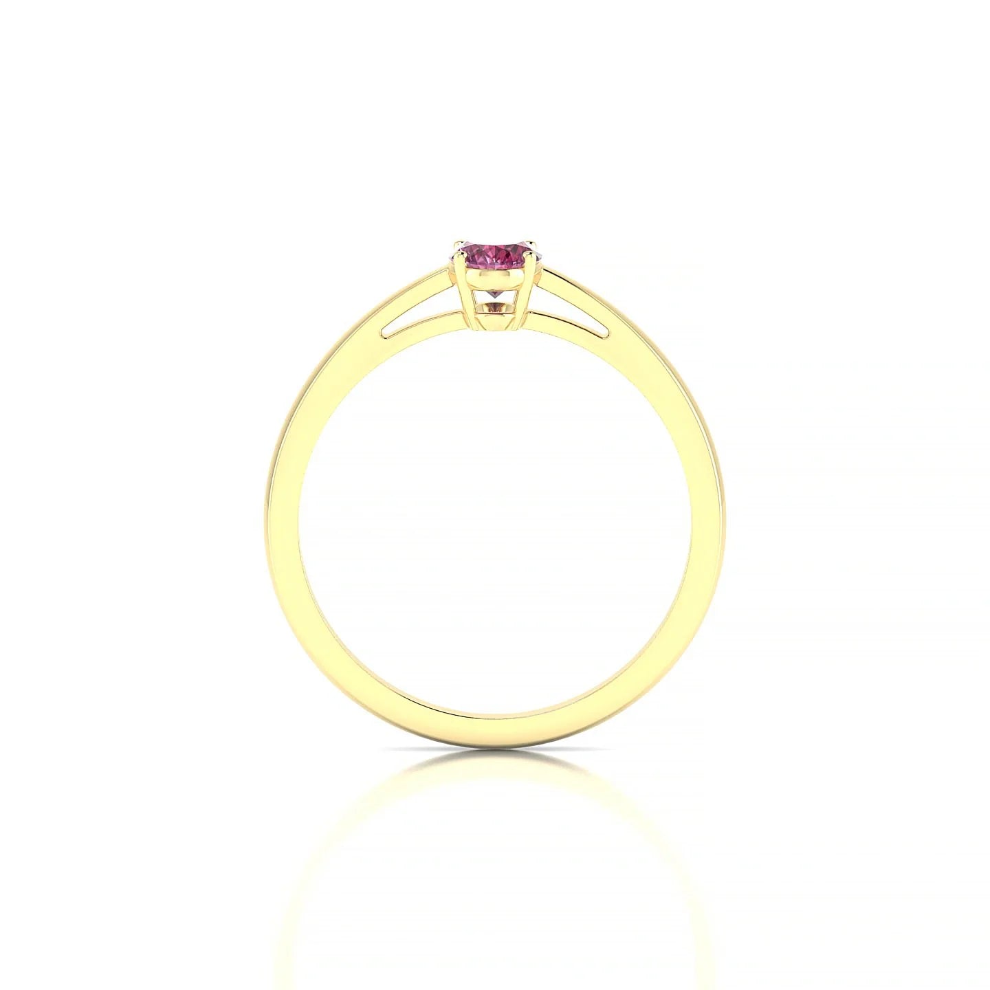 Zenith | 18k Yellow Gold 6 x 4 mm Oval Rhodolite Ring