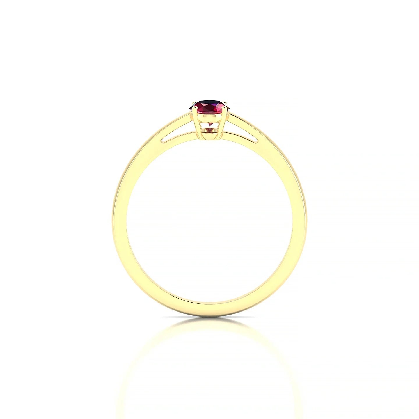 Zenith | 18k Yellow Gold 6 x 4 mm Oval Ruby Ring