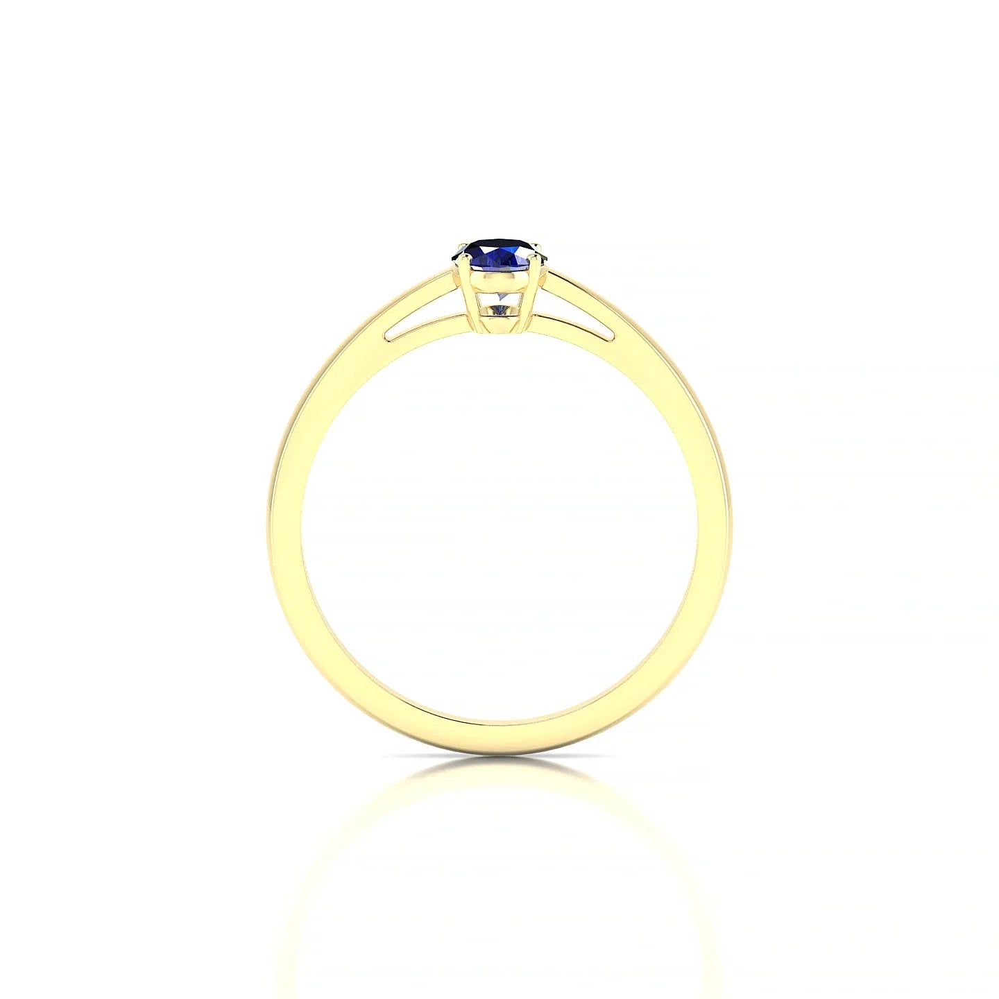 Zenith | 18k Yellow Gold 6 x 4 mm Oval Sapphire Ring