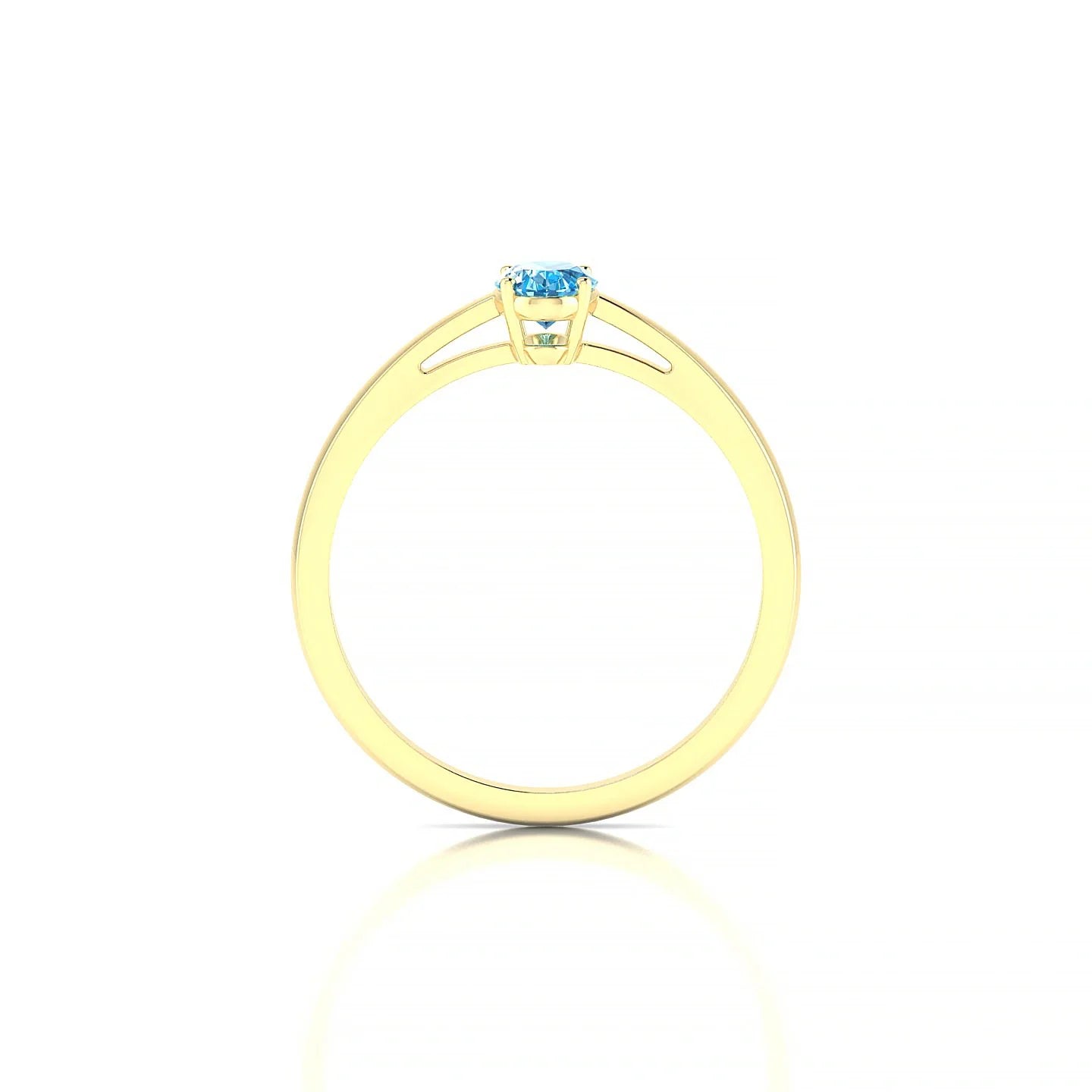 Zenith | 18k Yellow Gold 6 x 4 mm Oval Topaz Ring
