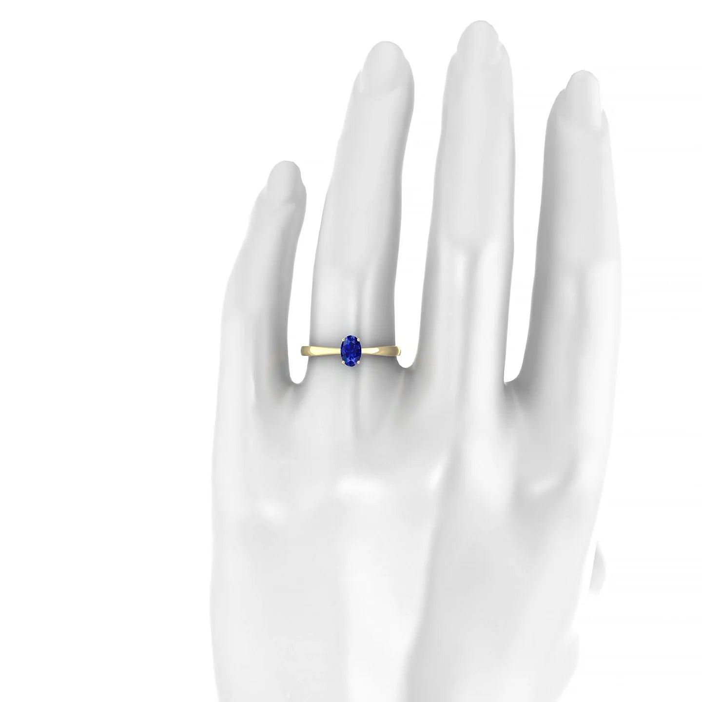 Zenith | 18k Yellow Gold 6 x 4 mm Oval Sapphire Ring