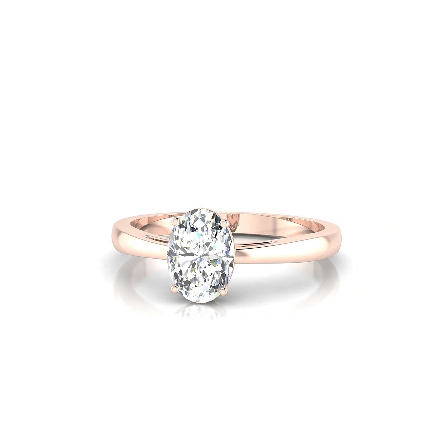 Zenith | 18k Rose Gold 7 x 5 mm Oval Diamond Ring