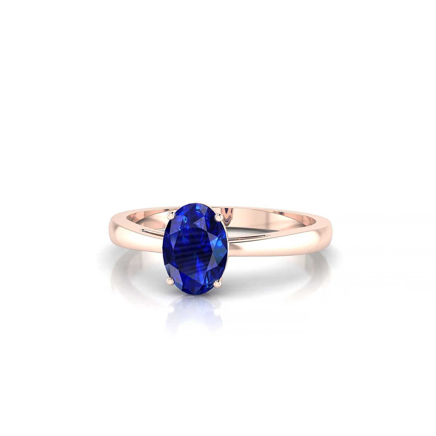 Zenith | 18k Rose Gold 7 x 5 mm Oval Sapphire Ring