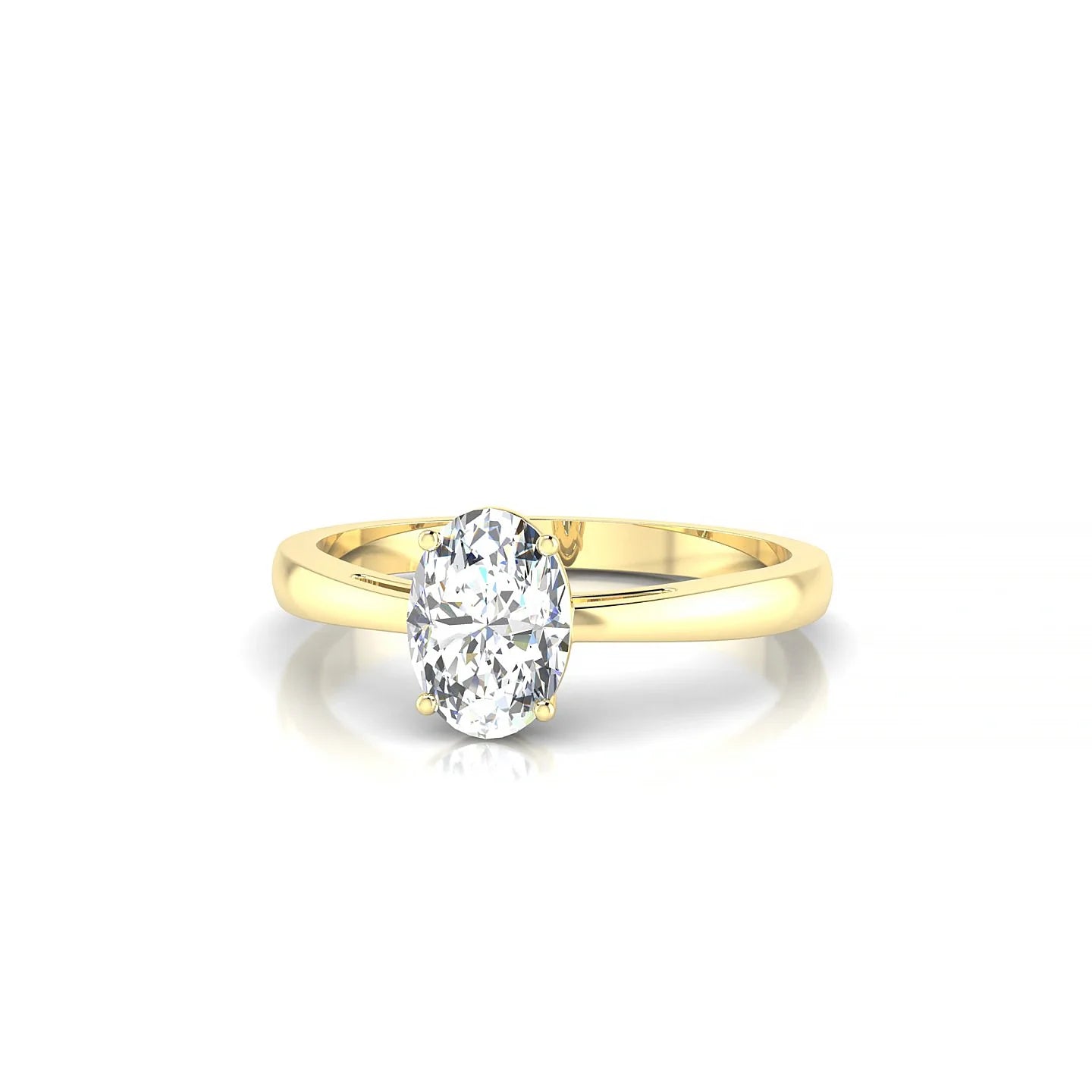 Zenith | 18k Yellow Gold 7 x 5 mm Oval Diamond Ring
