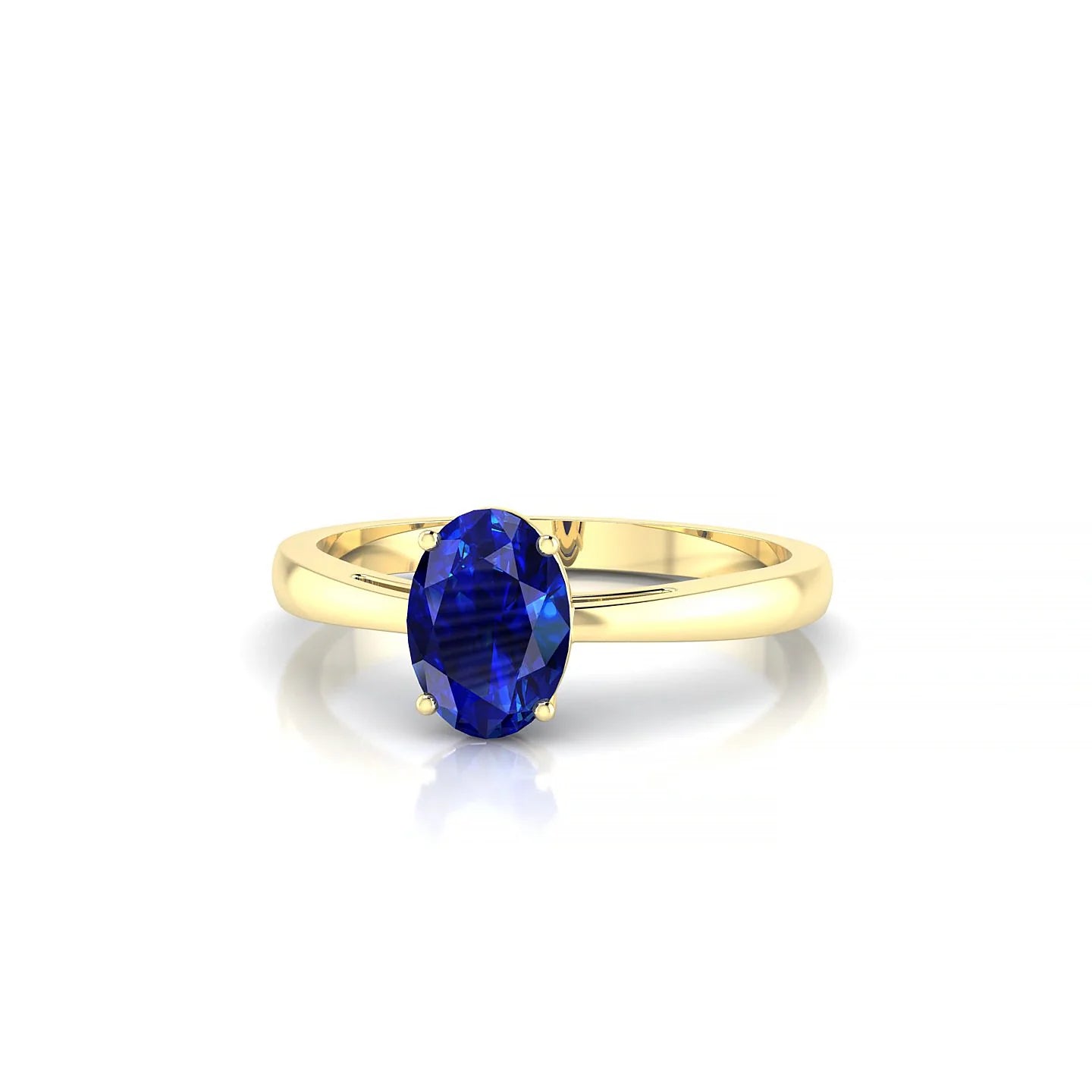 Zenith | 18k Yellow Gold 7 x 5 mm Oval Sapphire Ring